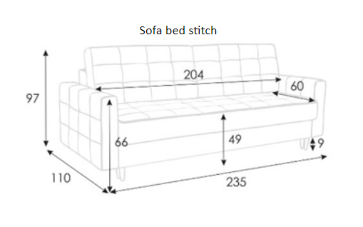 Amani stitch Sofa Bed