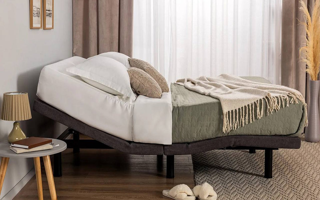 Transform Pro adjustable bed base in a bedroom interior, view 3