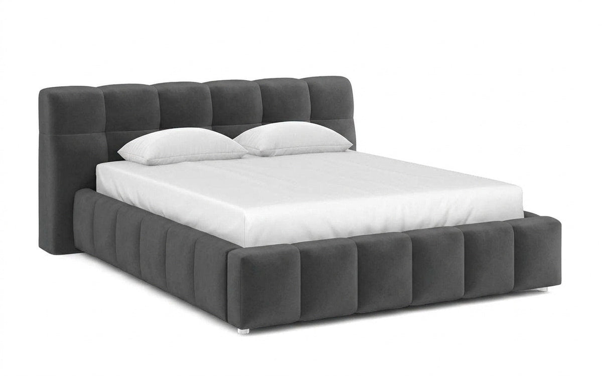BED EXP ANDRIA 90x200 Sky Velvet 16 Slatted base