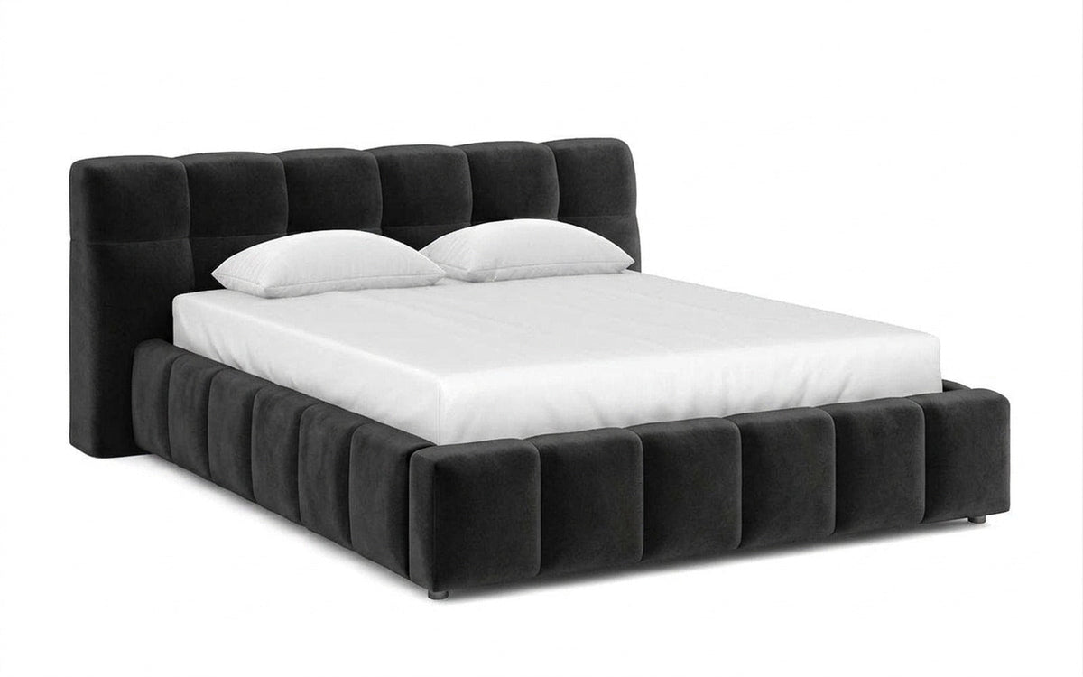 BED EXP ANDRIA 90x200 Sky Velvet 38 Slatted base