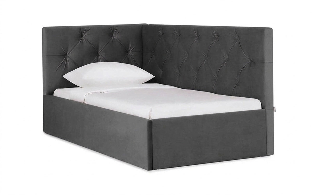 BED EXP CAMILLA PRO 80x160 Sky Velvet 16 Slatted base