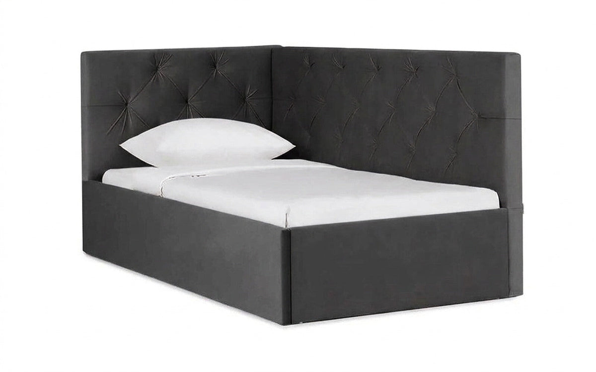 BED EXP CAMILLA PRO 80x160 Sky Velvet 38 Slatted base