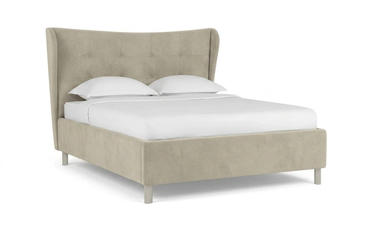 BED EXP CARLA NOVA 90x190 Sky Velvet 03 Slatted base