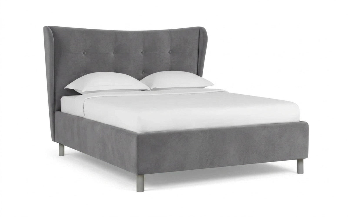BED EXP CARLA NOVA 90x190 Sky Velvet 08 Slatted base