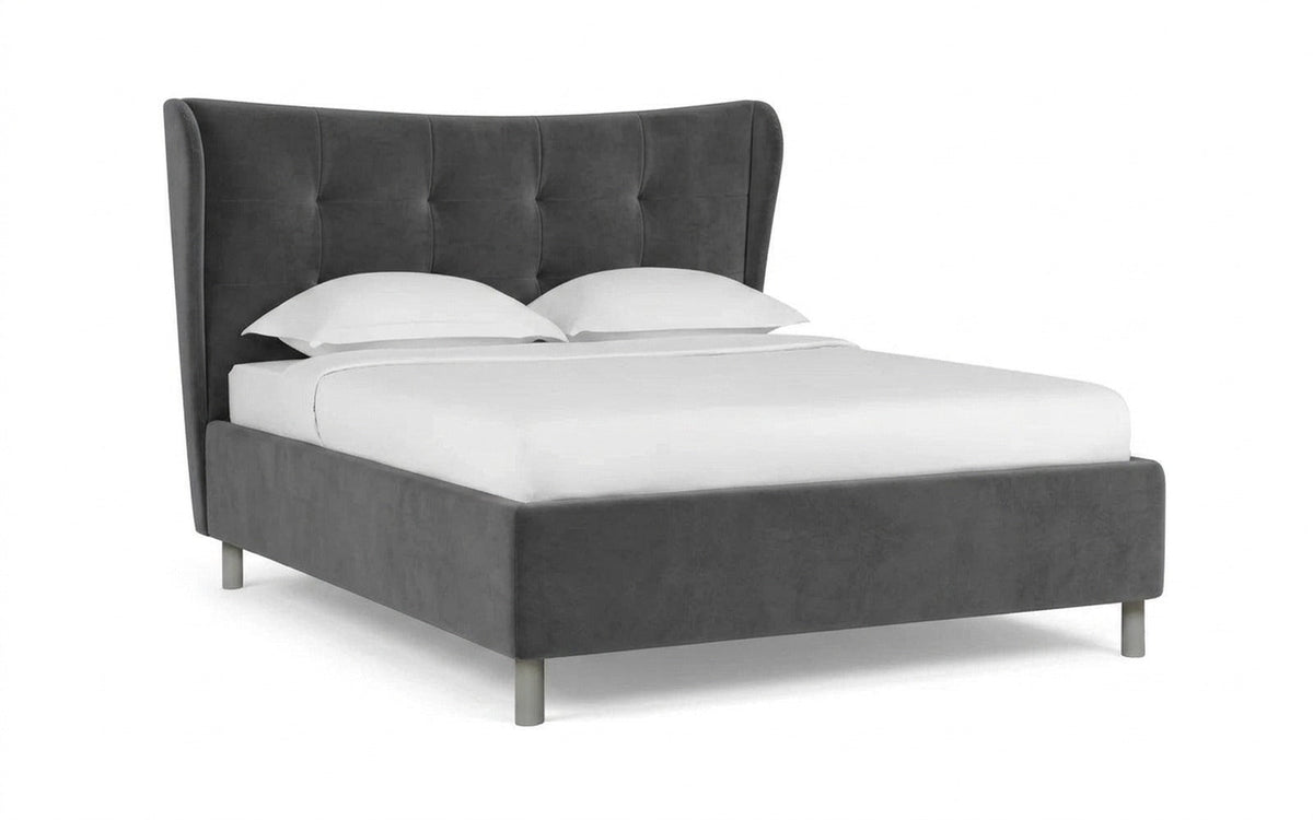 BED EXP CARLA NOVA 90x190 Sky Velvet 16 Slatted base