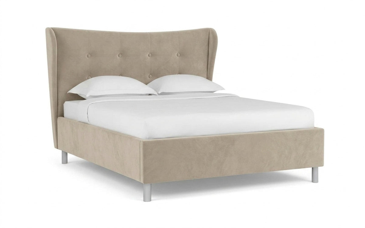 BED EXP CARLA NOVA 90x190 Sky Velvet 21 Slatted base