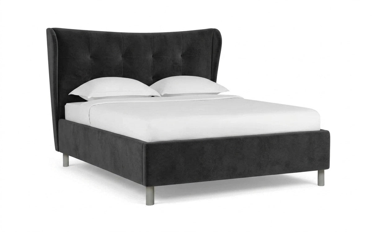 BED EXP CARLA NOVA 90x190 Sky Velvet 38 Slatted base