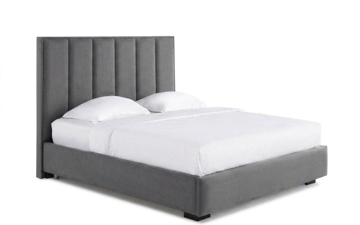 BED EXP CHARLOTTE 90x190 Sky Velvet 08 Slatted base