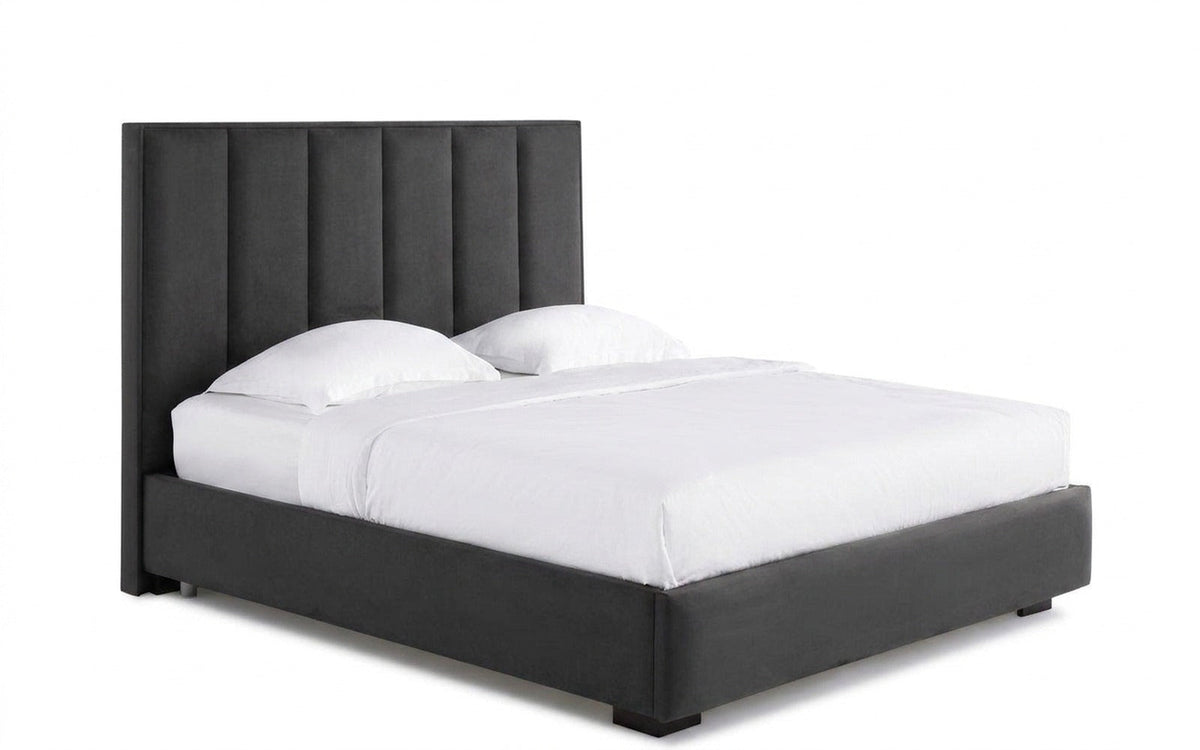 BED EXP CHARLOTTE 90x190 Sky Velvet 16 Slatted base