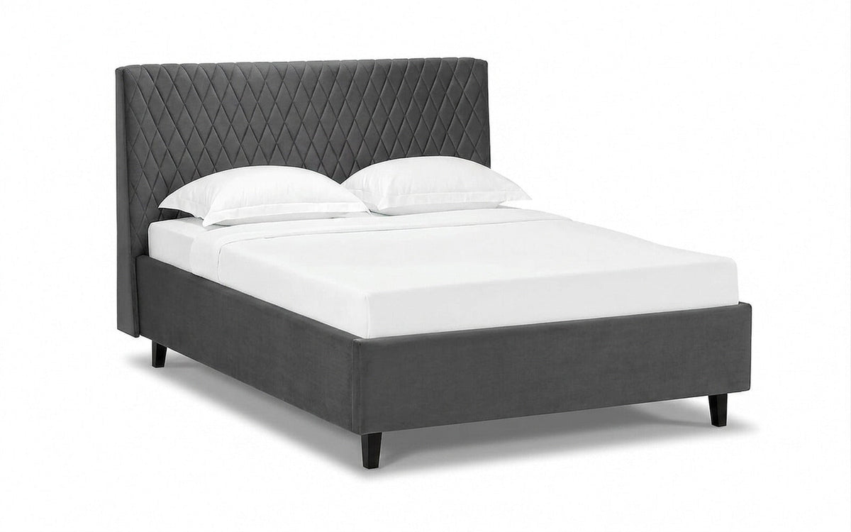 BED EXP ELLA NOVA 90x190 Sky Velvet 16 Slatted base