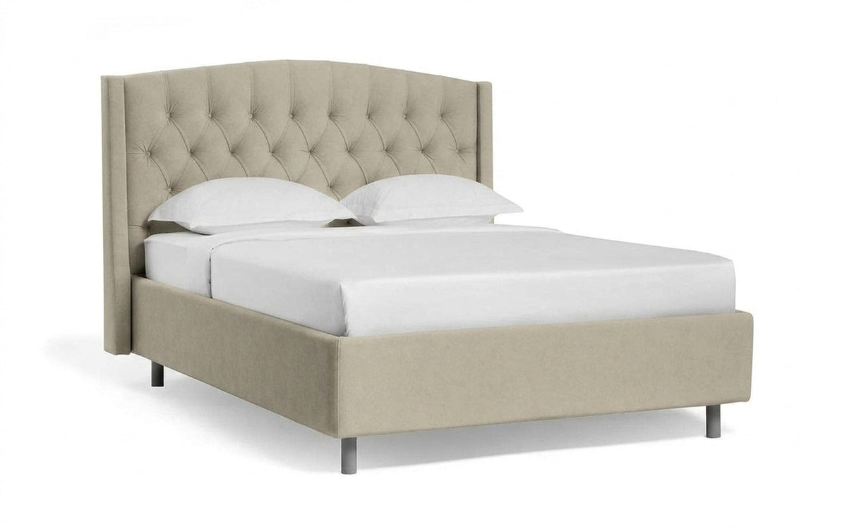BED EXP MARGOT NOVA 90x190 Sky Velvet 03 Slatted base