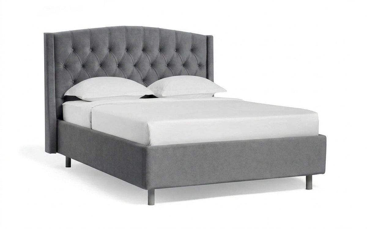 BED EXP MARGOT NOVA 90x190 Sky Velvet 08 Slatted base