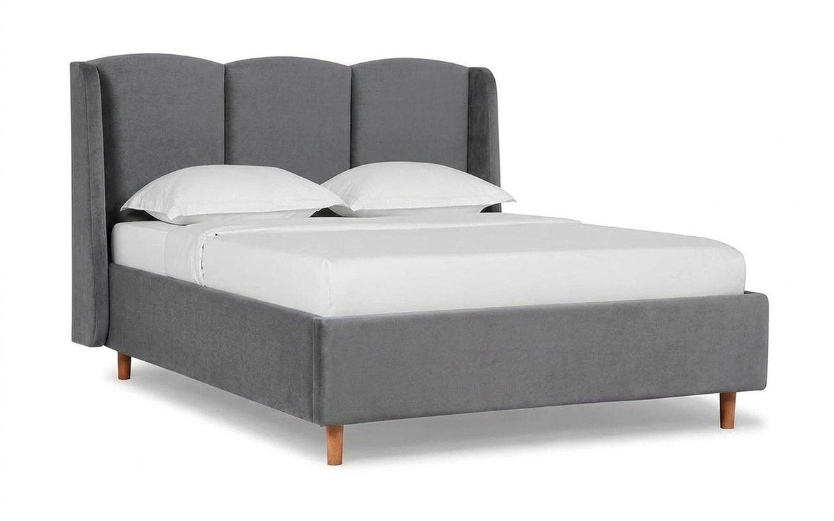 BED EXP MILORA NOVA 90x190 Sky Velvet 08 Slatted base