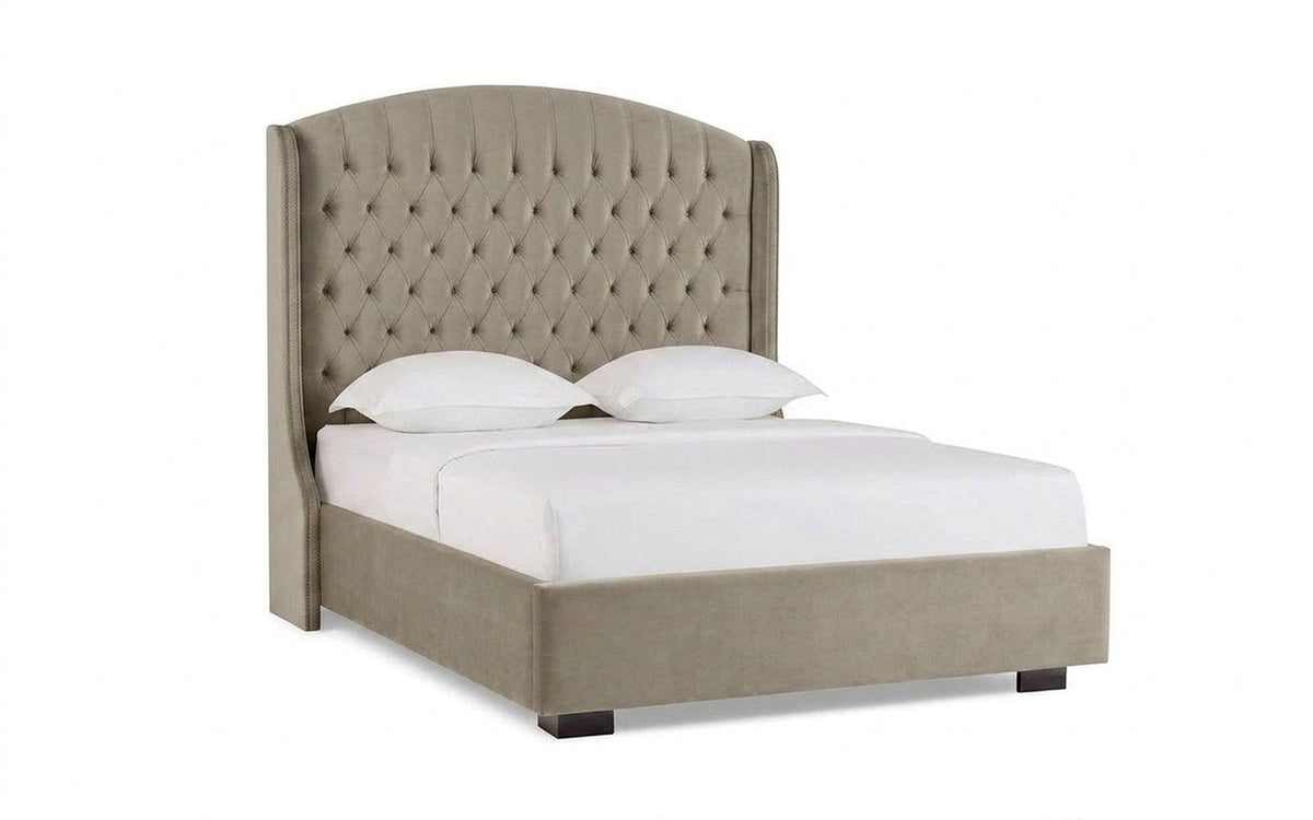 BED EXP RACHEL 140x190 Sky Velvet 03 Slatted base