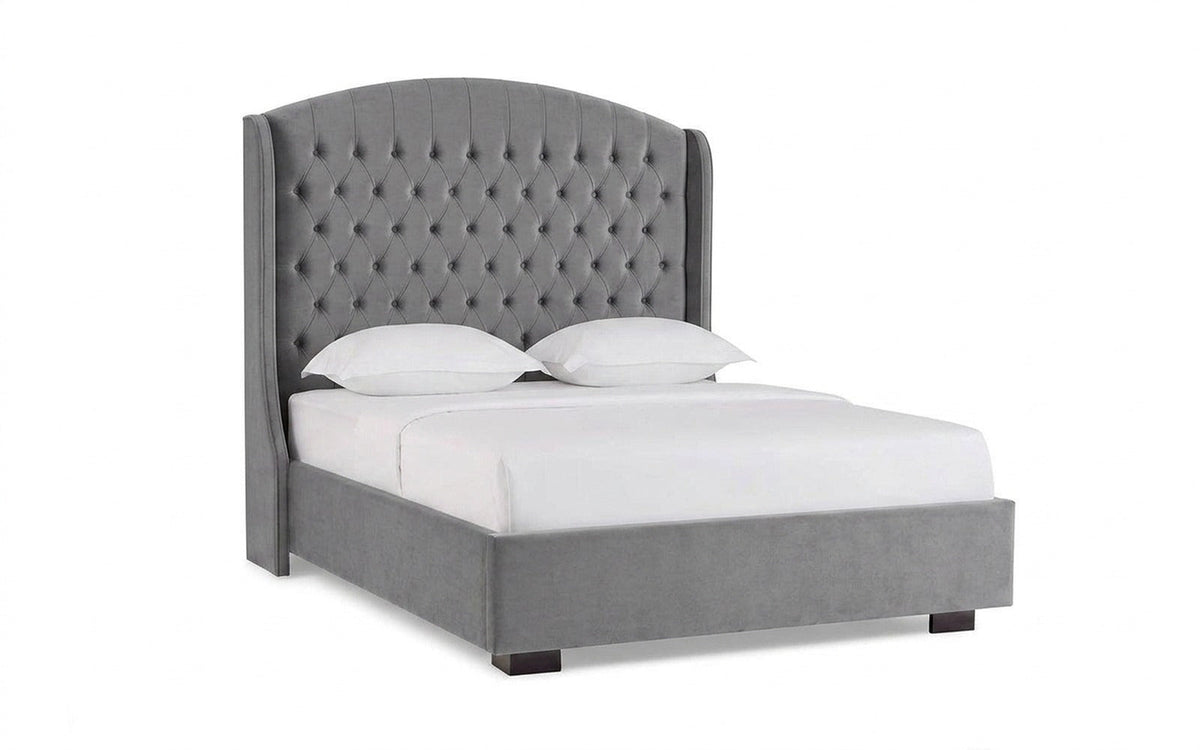 BED EXP RACHEL 140x190 Sky Velvet 08 Slatted base