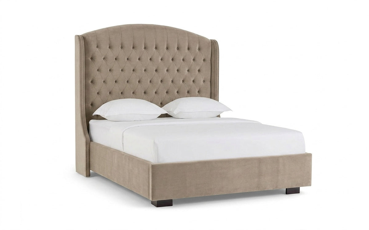 BED EXP RACHEL 140x190 Sky Velvet 21 Slatted base