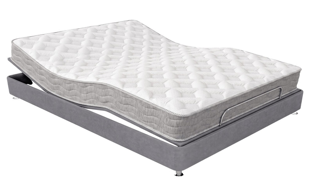 Exp Technology Flexy Spring mattress with quilted knitted fabric on white background