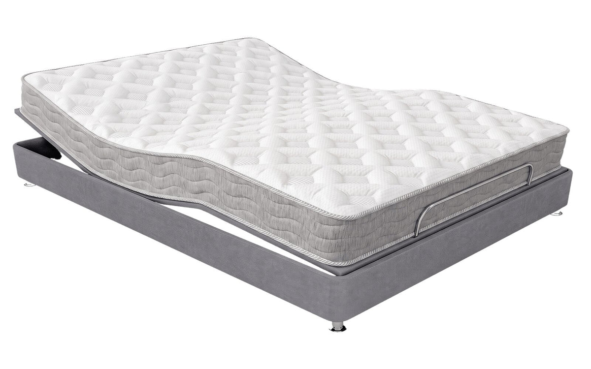Exp Technology Flexy Spring mattress with quilted knitted fabric on white background