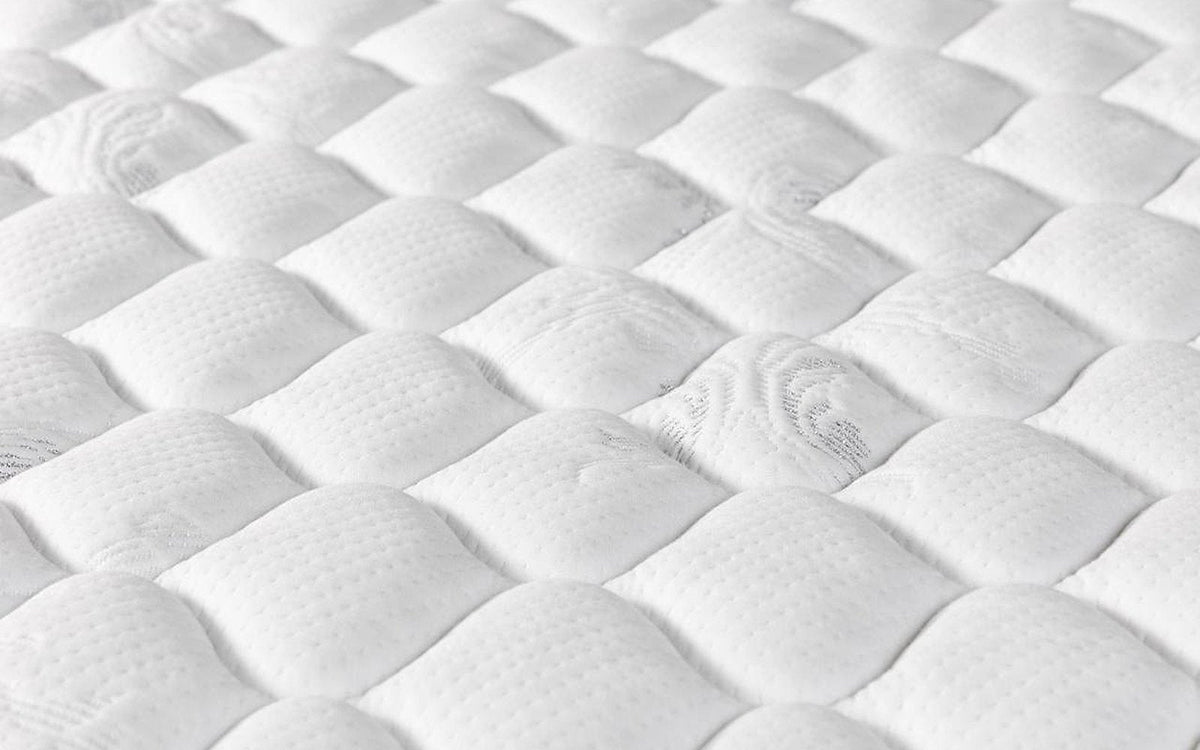 Top Basic mattress pad, product photo on white background, view 3