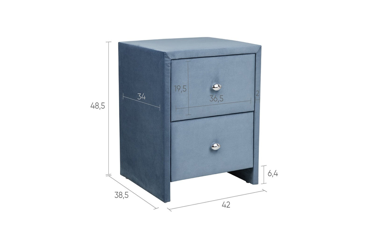Hanna nightstand, product photo on white background, view 4