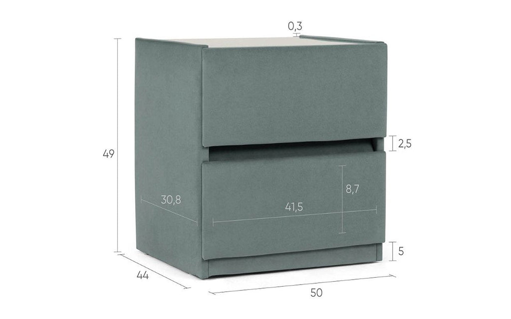 Oscar nightstand, product photo on white background, view 1