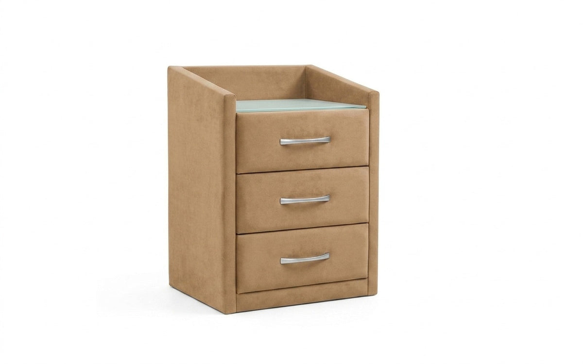 NIGHTSTAND EXP TEFFI Casanova Beige Smart with glass
