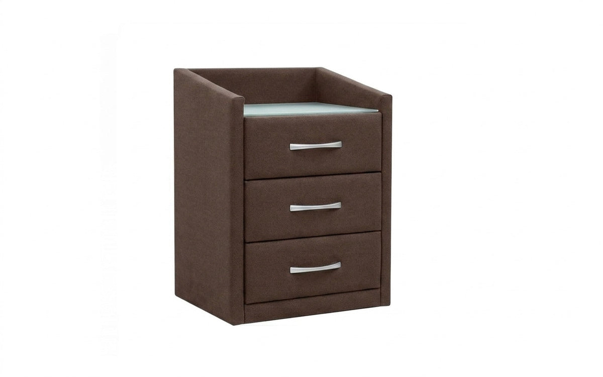 NIGHTSTAND EXP TEFFI Casanova Chocolate Smart with glass