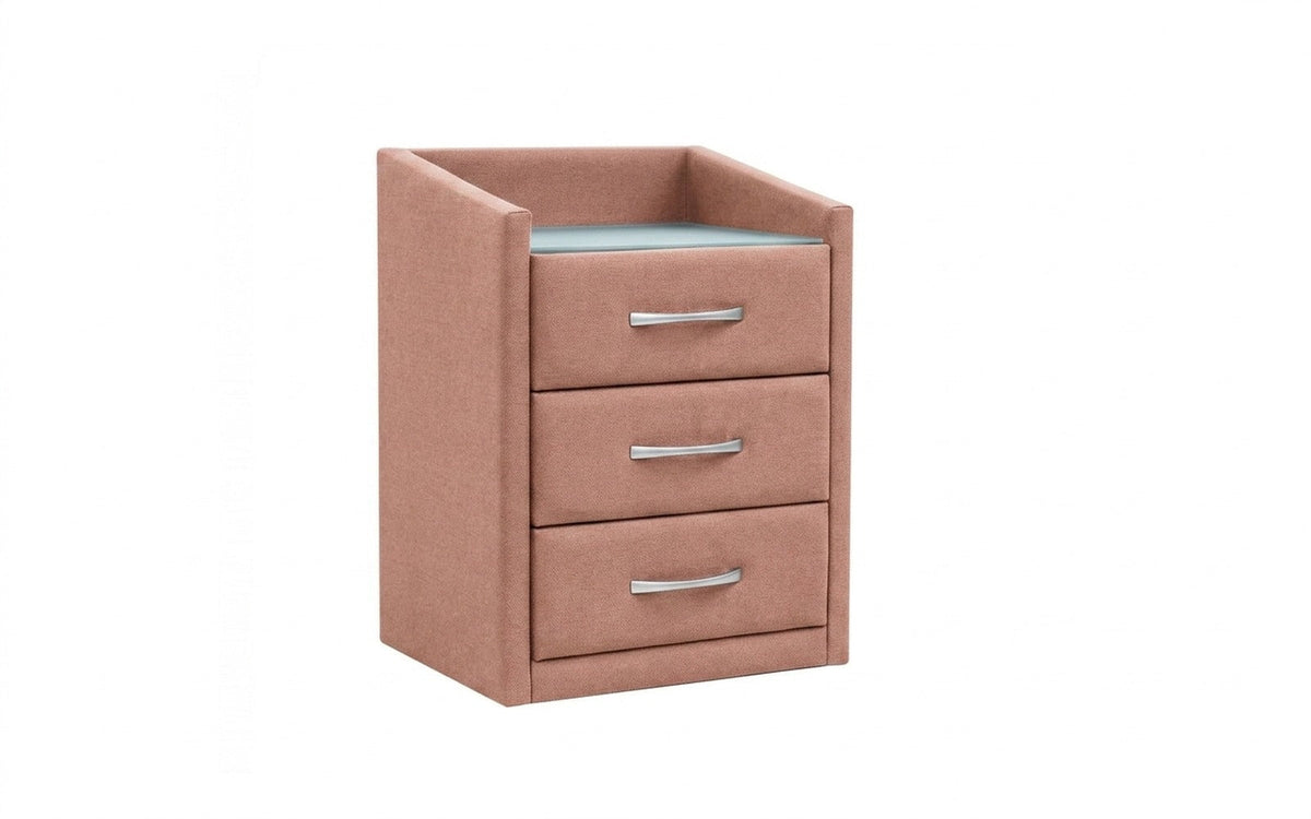 NIGHTSTAND EXP TEFFI Casanova Pudra Smart with glass