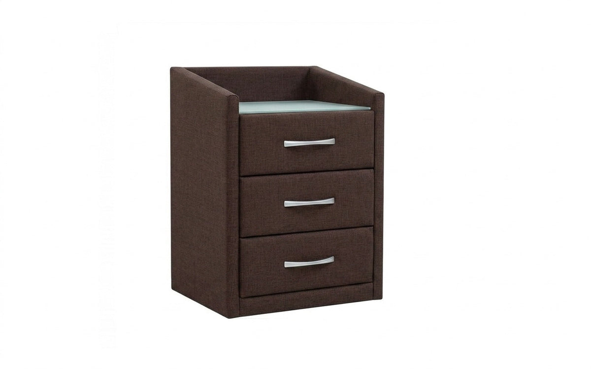 NIGHTSTAND EXP TEFFI Lidot Brown Smart with glass