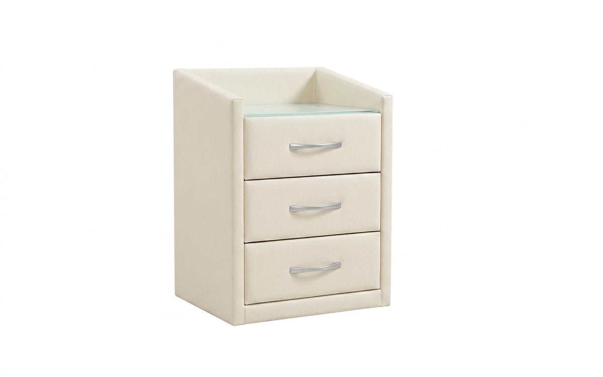 NIGHTSTAND EXP TEFFI Prime White Smart with glass