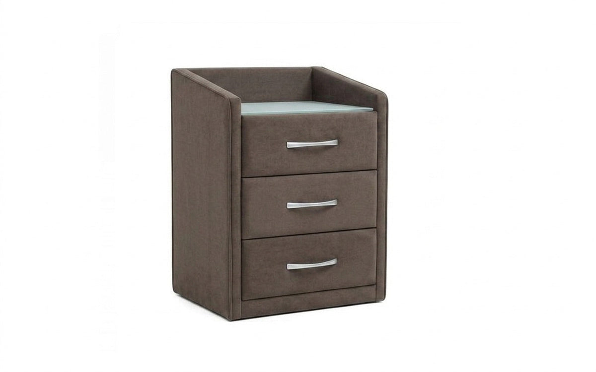 NIGHTSTAND EXP TEFFI Sky Velvet 02 Smart with glass