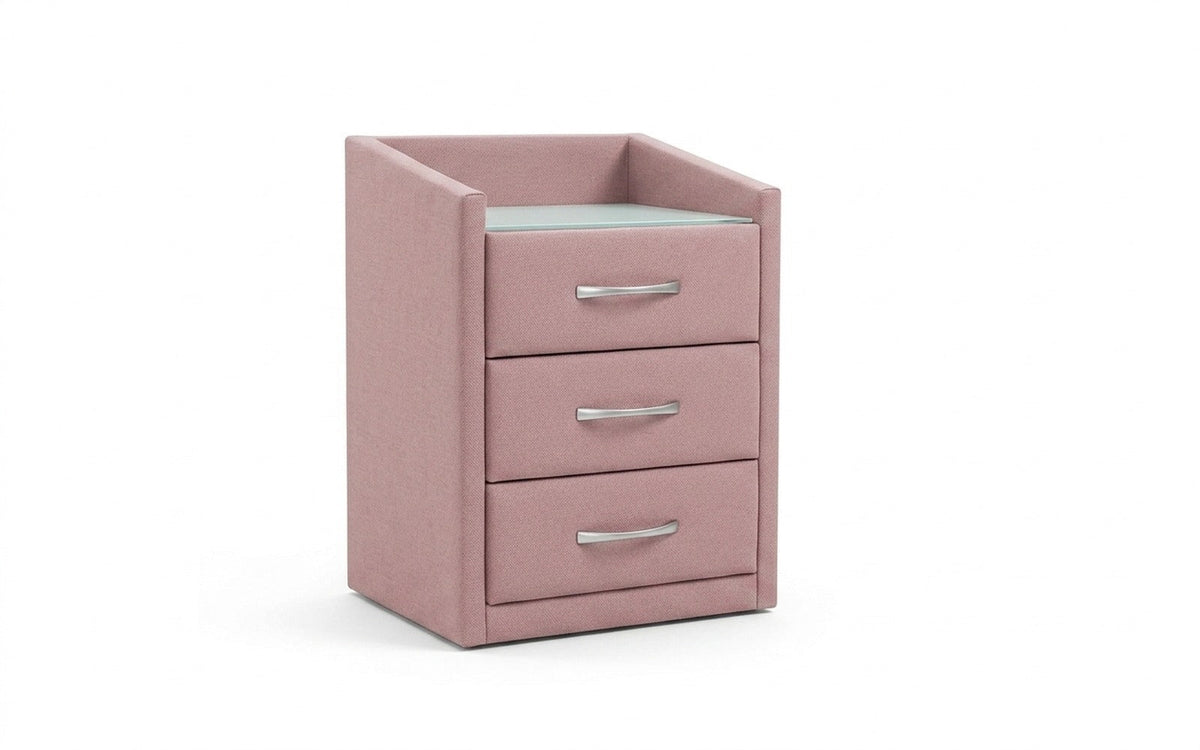 NIGHTSTAND EXP TEFFI Sky Velvet 252 Smart with glass