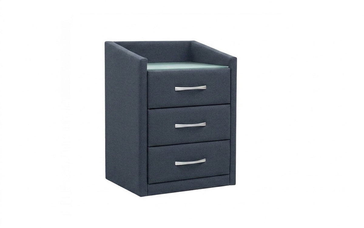NIGHTSTAND EXP TEFFI Sky Velvet 40 Smart with glass
