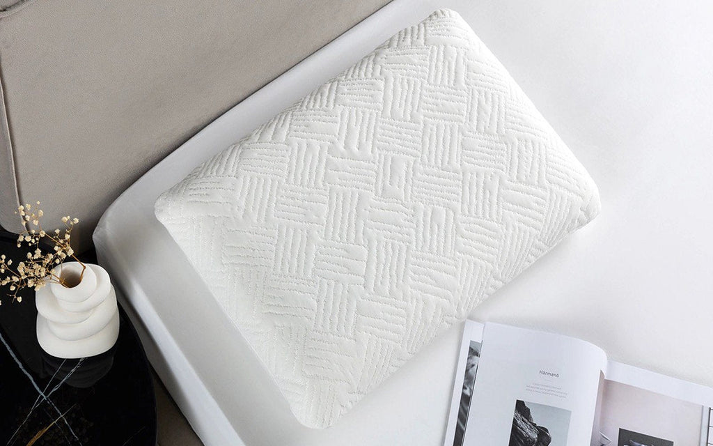 Pillo New pillow in a bedroom interior, view 1