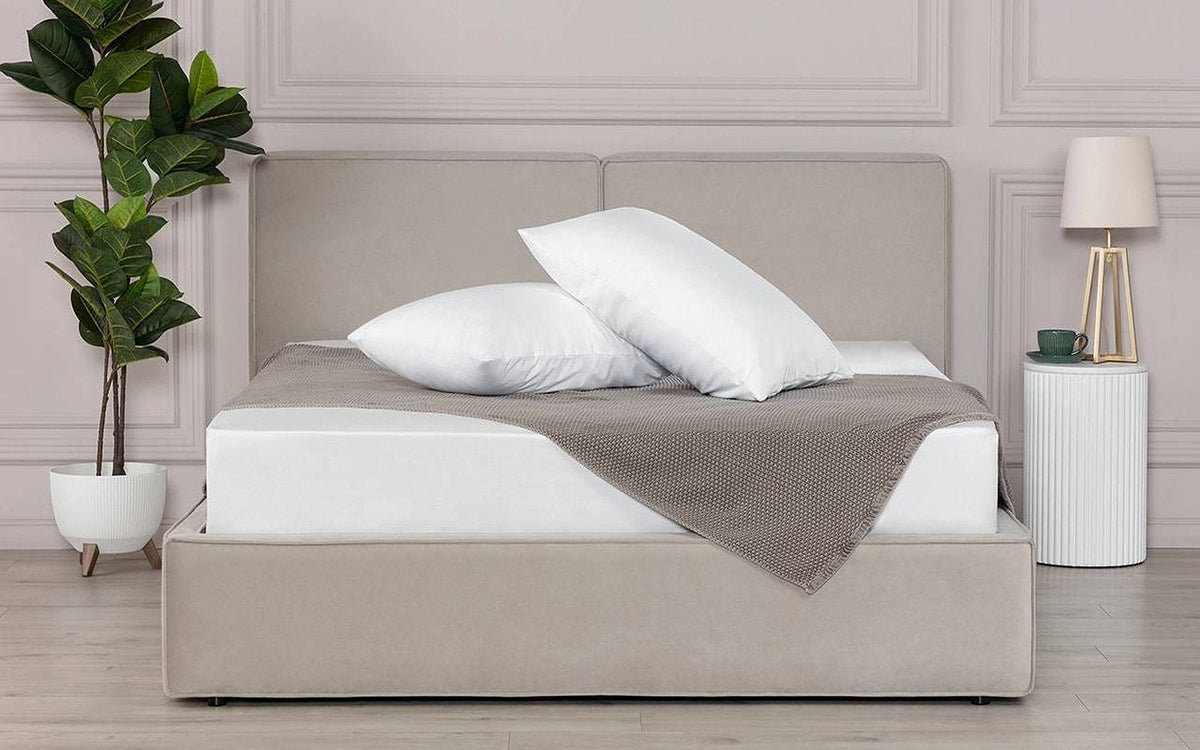 Simple pillow protector in a bedroom interior, view 1